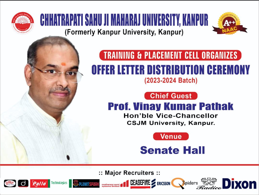 CSJM University, Kanpur – Offer Letter Distribution Ceremony @ Senate ...